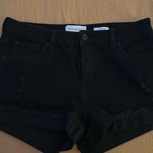 Black Jean shorts